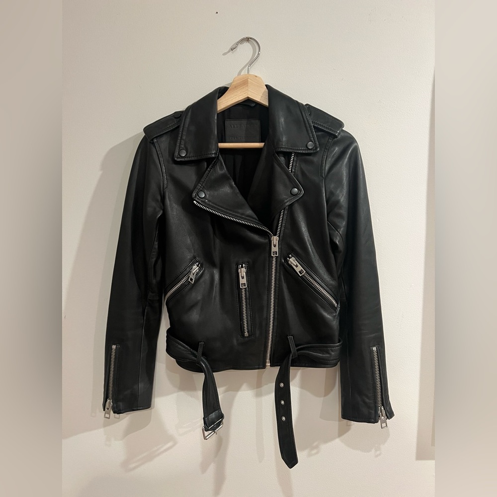 All Saints Leather Biker Jacket